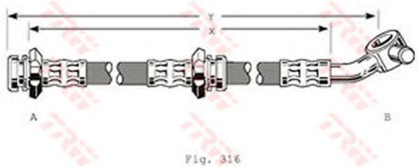 Тормозной шланг TRW PHD210