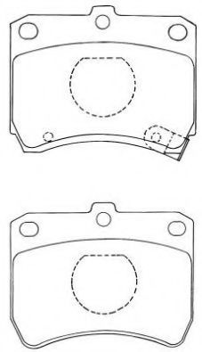 Комплект тормозных колодок, дисковый тормоз AISIN ASN-212
