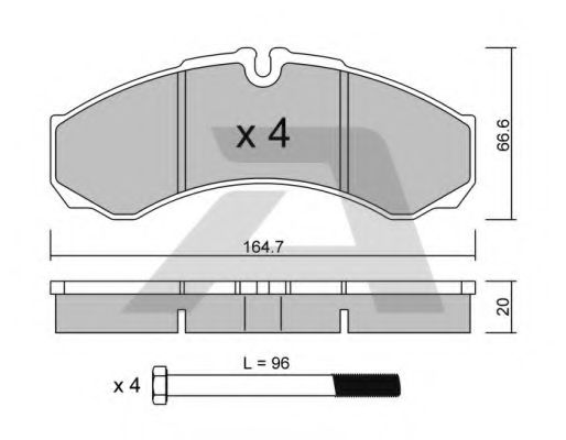 Комплект тормозных колодок, дисковый тормоз AISIN BPIV-2002