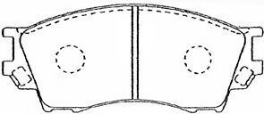 Комплект тормозных колодок, дисковый тормоз AISIN E1N038