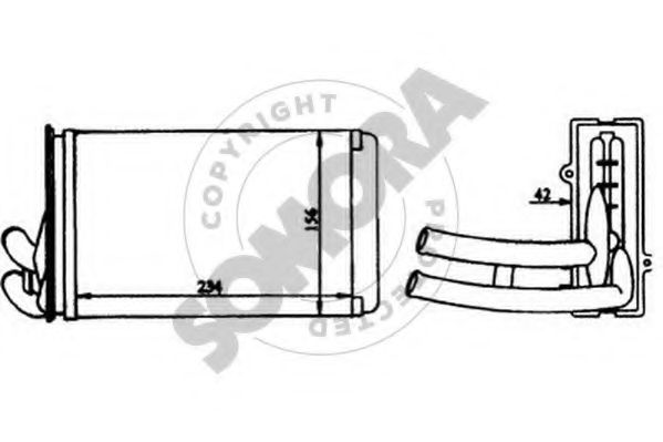 Теплообменник, отопление салона SOMORA 021150