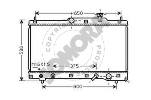 Радиатор, охлаждение двигателя SOMORA 312140