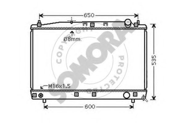 Радиатор, охлаждение двигателя SOMORA 312140A
