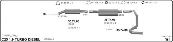 Система выпуска ОГ IMASAF 514000095