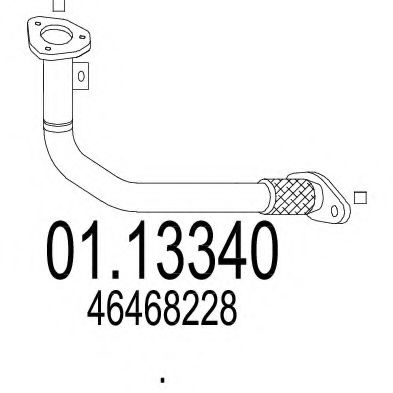 Труба выхлопного газа MTS 01.13340