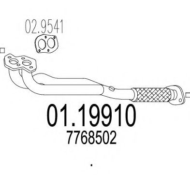 Труба выхлопного газа MTS 01.19910