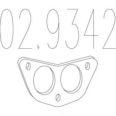 Прокладка, труба выхлопного газа MTS 029342