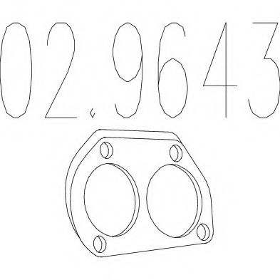 Прокладка, труба выхлопного газа MTS 02.9643