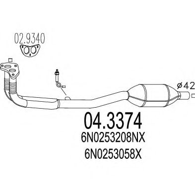 Катализатор MTS 04.3374