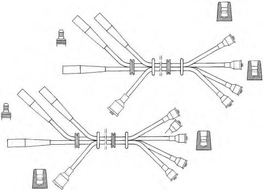 Комплект проводов зажигания BBT ZK510