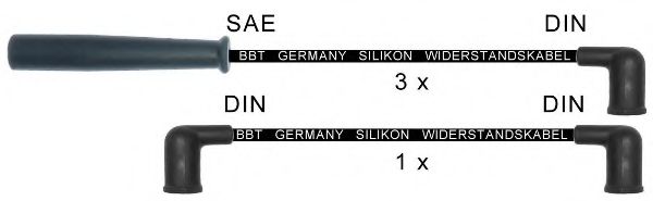 Комплект проводов зажигания BBT ZK1635