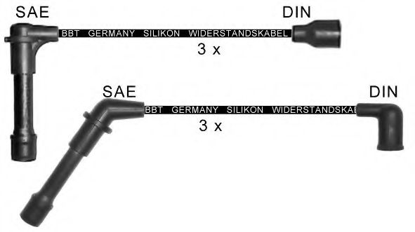 Комплект проводов зажигания BBT ZK1670