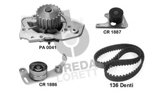 Водяной насос + комплект зубчатого ремня BREDA  LORETT KPA0123B