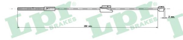 Трос, стояночная тормозная система LPR C0248B