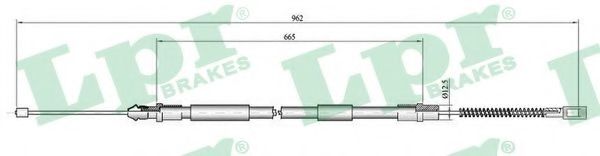 Трос, стояночная тормозная система LPR C0945B