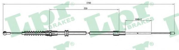 Трос, стояночная тормозная система LPR C1118B
