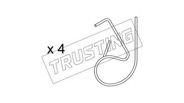 Комплектующие, колодки дискового тормоза TRUSTING KIT.003