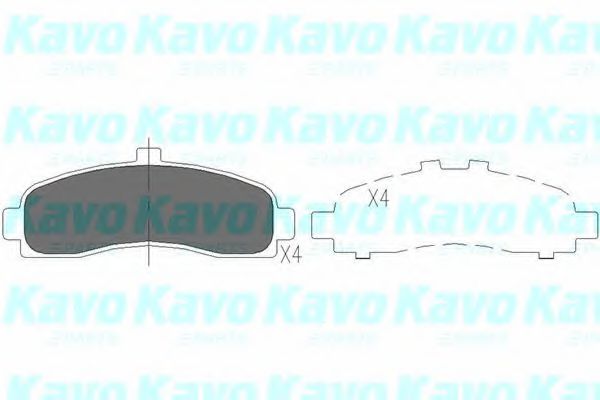Комплект тормозных колодок, дисковый тормоз KAVO PARTS KBP-6505