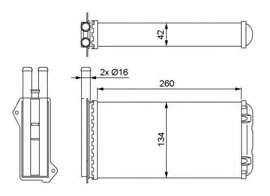 Теплообменник, отопление салона NRF 52220