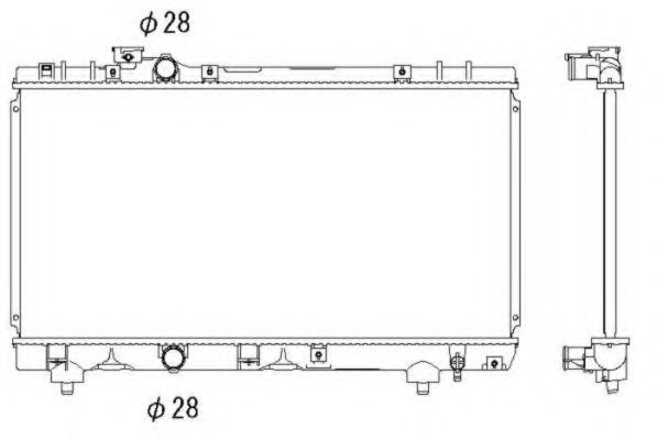 Радиатор, охлаждение двигателя NRF 53338