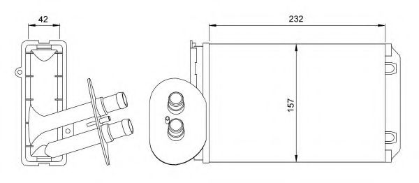 Теплообменник, отопление салона NRF 54247