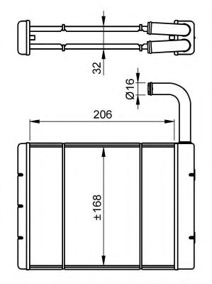 Теплообменник, отопление салона NRF 54262