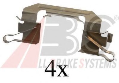 Комплектующие, колодки дискового тормоза A.B.S. 1626Q