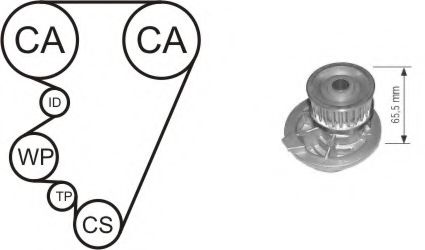 Водяной насос + комплект зубчатого ремня AIRTEX WPK-144702