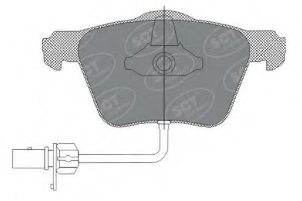 Комплект тормозных колодок, дисковый тормоз SCT Germany SP 282 PR