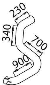 Труба выхлопного газа DINEX 52215
