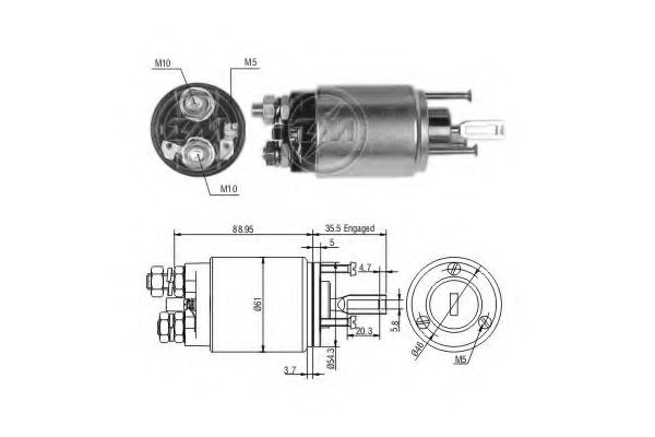 Тяговое реле, стартер ERA 549