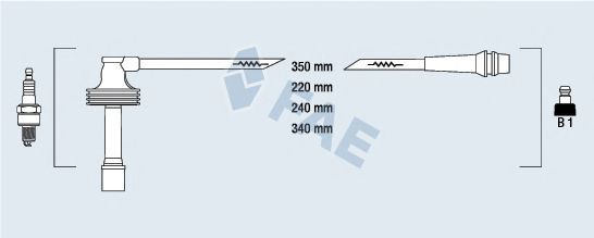 Комплект проводов зажигания FAE 85485
