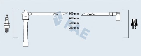 Комплект проводов зажигания FAE 85648