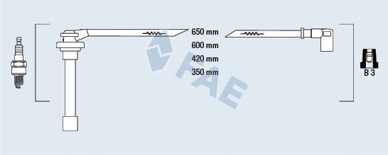 Комплект проводов зажигания FAE 85860