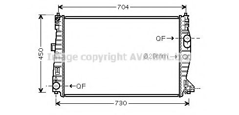 Радиатор, охлаждение двигателя AVA QUALITY COOLING ALA2132