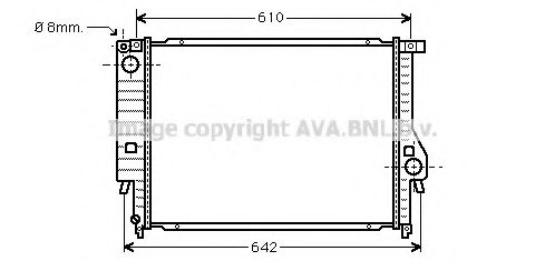 Радиатор, охлаждение двигателя AVA QUALITY COOLING BW2096