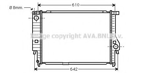 Радиатор, охлаждение двигателя AVA QUALITY COOLING BW2132