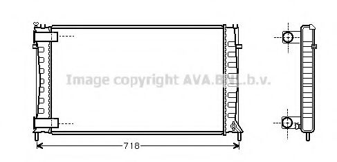 Радиатор, охлаждение двигателя AVA QUALITY COOLING CN2144