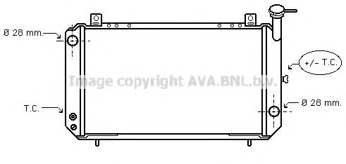 Радиатор, охлаждение двигателя AVA QUALITY COOLING DN2052