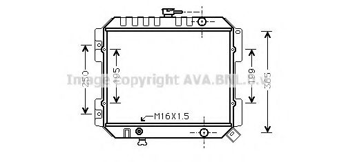 Радиатор, охлаждение двигателя AVA QUALITY COOLING DN2141