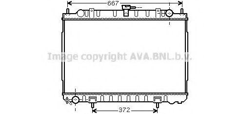 Радиатор, охлаждение двигателя AVA QUALITY COOLING DN2240