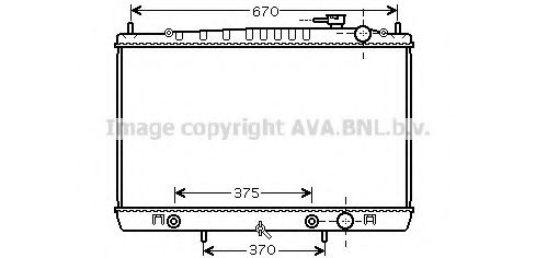 Радиатор, охлаждение двигателя AVA QUALITY COOLING DN2242