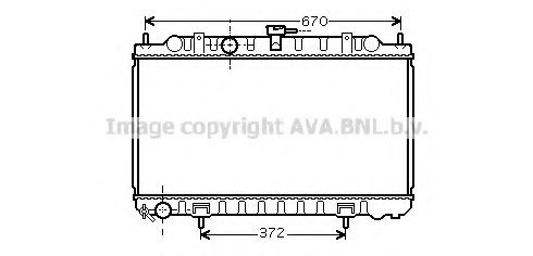 Радиатор, охлаждение двигателя AVA QUALITY COOLING DN2245