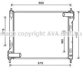 Радиатор, охлаждение двигателя AVA QUALITY COOLING DN2354