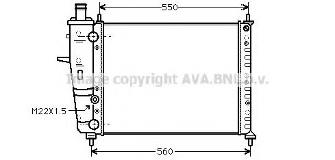 Радиатор, охлаждение двигателя AVA QUALITY COOLING FT2159