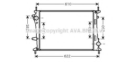 Радиатор, охлаждение двигателя AVA QUALITY COOLING FT2329