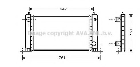 Радиатор, охлаждение двигателя AVA QUALITY COOLING FTA2243