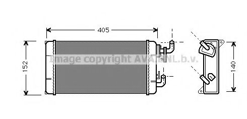 Теплообменник, отопление салона AVA QUALITY COOLING MS6258