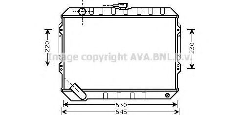 Радиатор, охлаждение двигателя AVA QUALITY COOLING MT2088