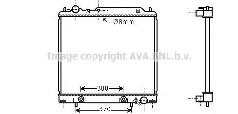Радиатор, охлаждение двигателя AVA QUALITY COOLING MT2158